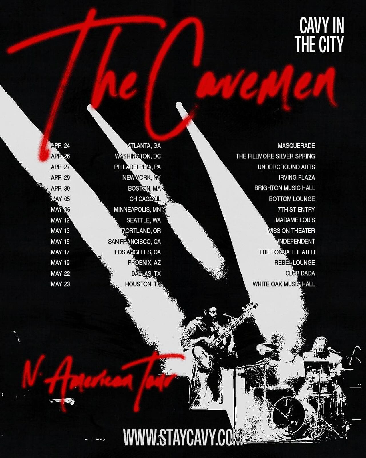 The Cavemen Tour Poster 2025